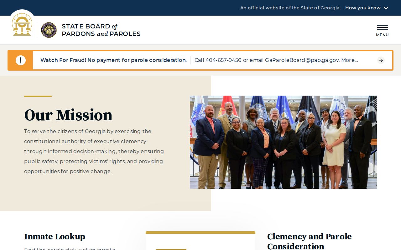 Georgia State Board of Pardons and Paroles lookup links